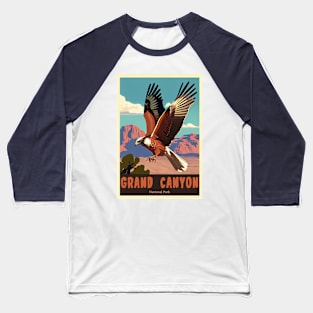 Grand Canyon National Park Vintage Travel Poster Baseball T-Shirt